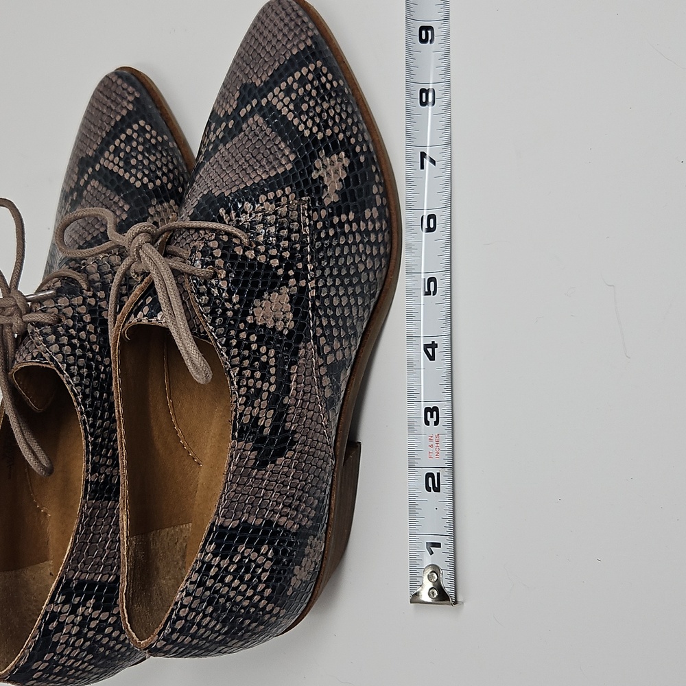 Lucky Brand Erreka Snakeskin Lace-Up Derby Oxfords Womans 7M - Picture 10 of 11